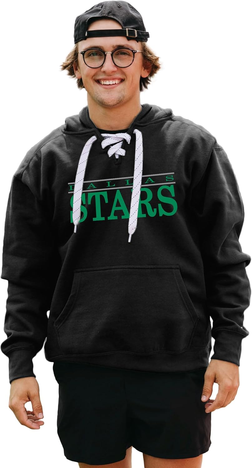 Blue 84 NHL unisex-adult Nhl Officially Licensed Lace Up Hockey Hooded Sweatshirt Logo - Image 2