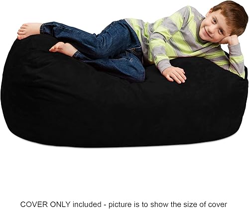 Miniatura 79 de Chill Sack Silla de puf, tumbona de 6 pies, microgamuza azul marino - solo funda Microsuede,Microsuede - Negro - Solo funda,Microsuede - Camel -