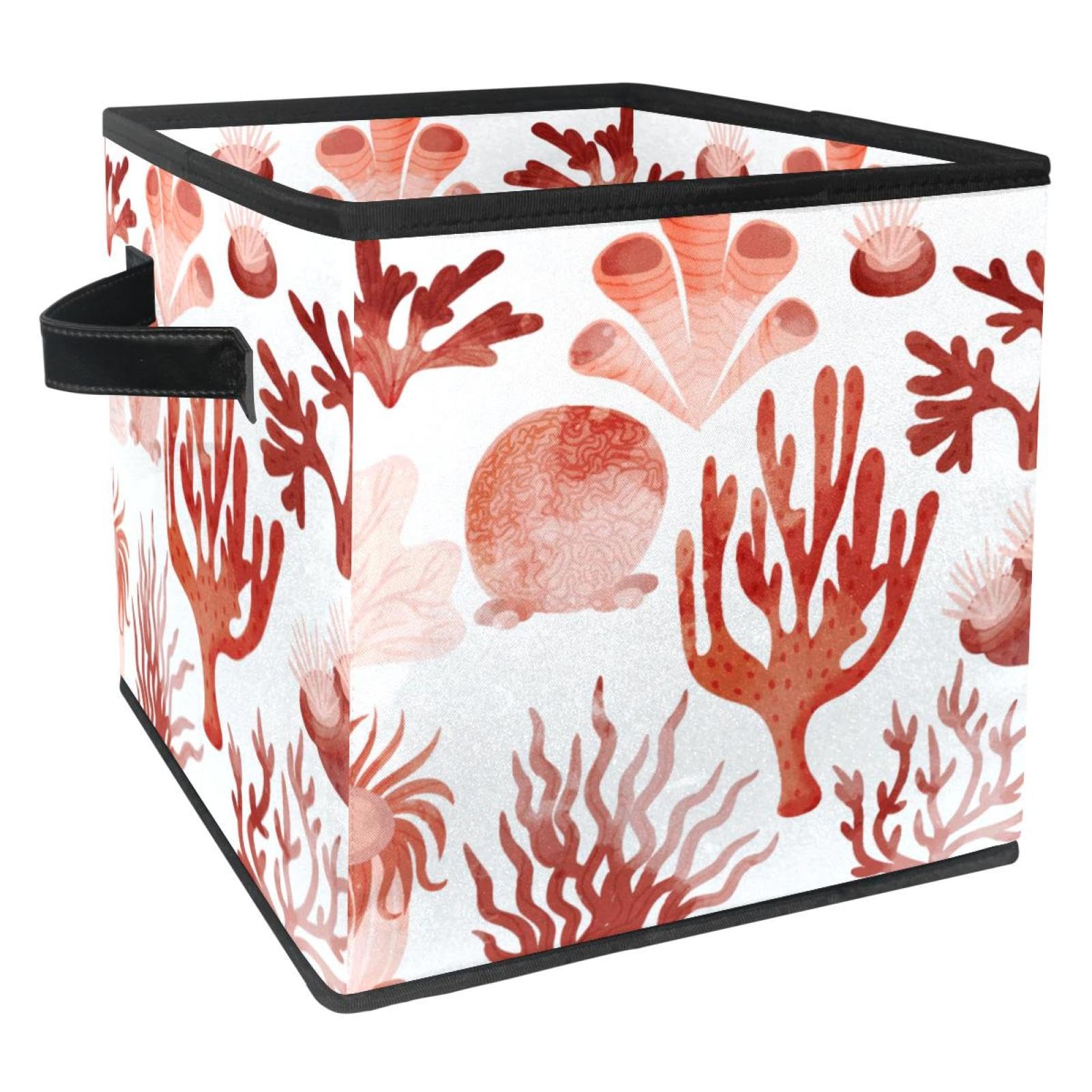 Cube de rangement en tissu corail pour éliminer le désordre du placard