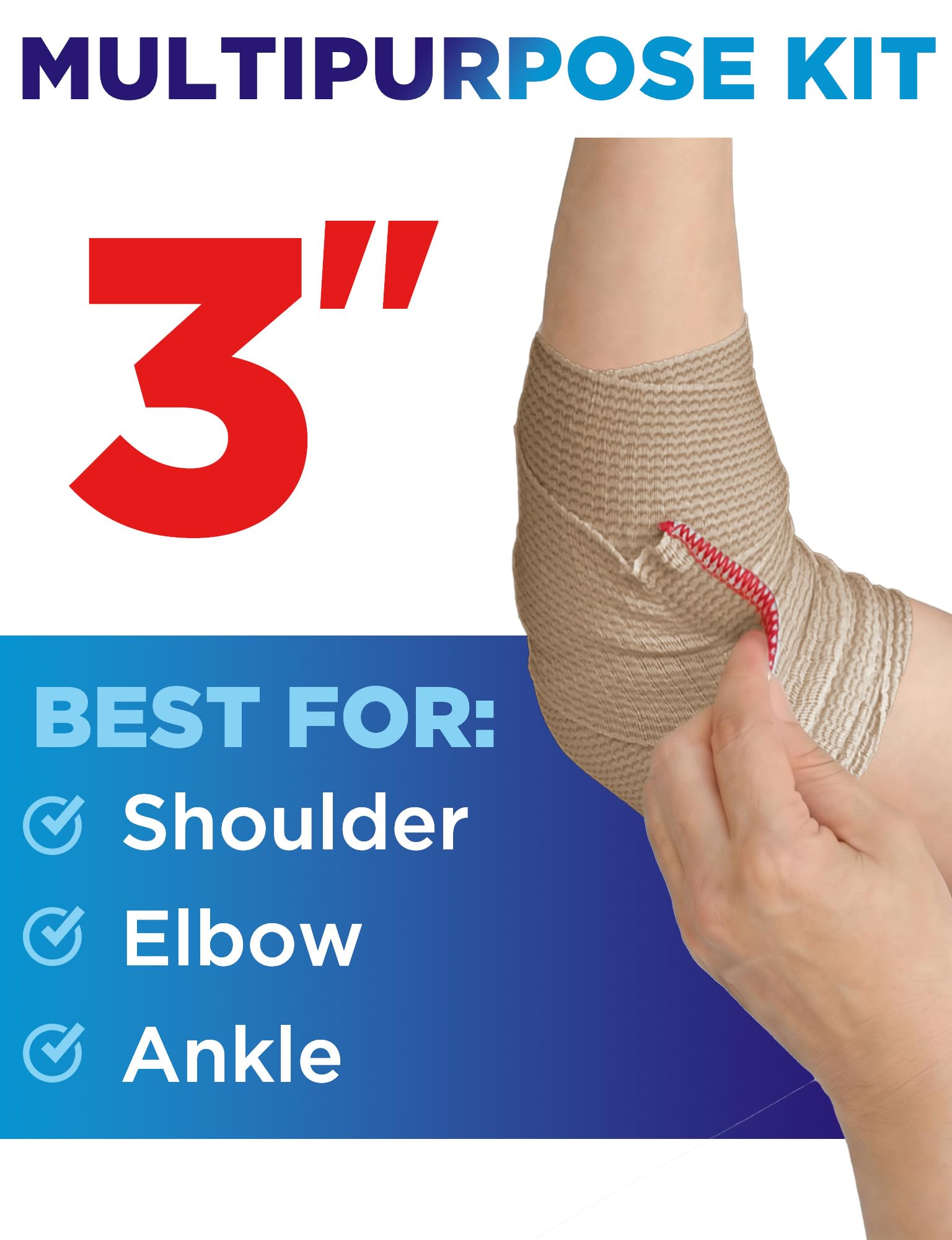 Premium Elastic Bandage Wrap - 6pack (2x2in, 2x3in, 2x4in) - Self-Closing — Amazon image 6
