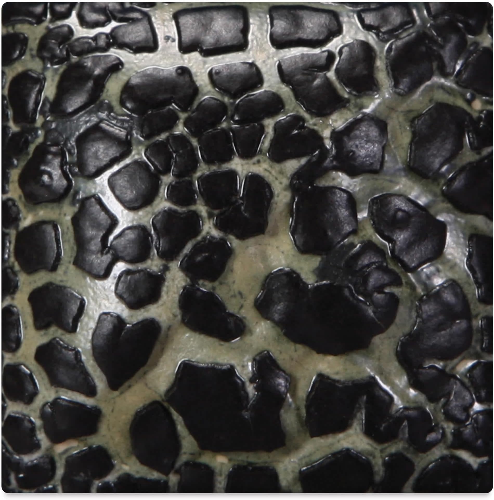 Stoneware Mudcrack Glaze - Black, Pint