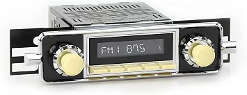 RetroRadio Compatible with 1958-67 Volkswagen Beetle with Sapphire-Style Plate Features Include Bluetooth, HD, SiriusXM Ready, AM/FM LI-M4-504-68-78PVW1