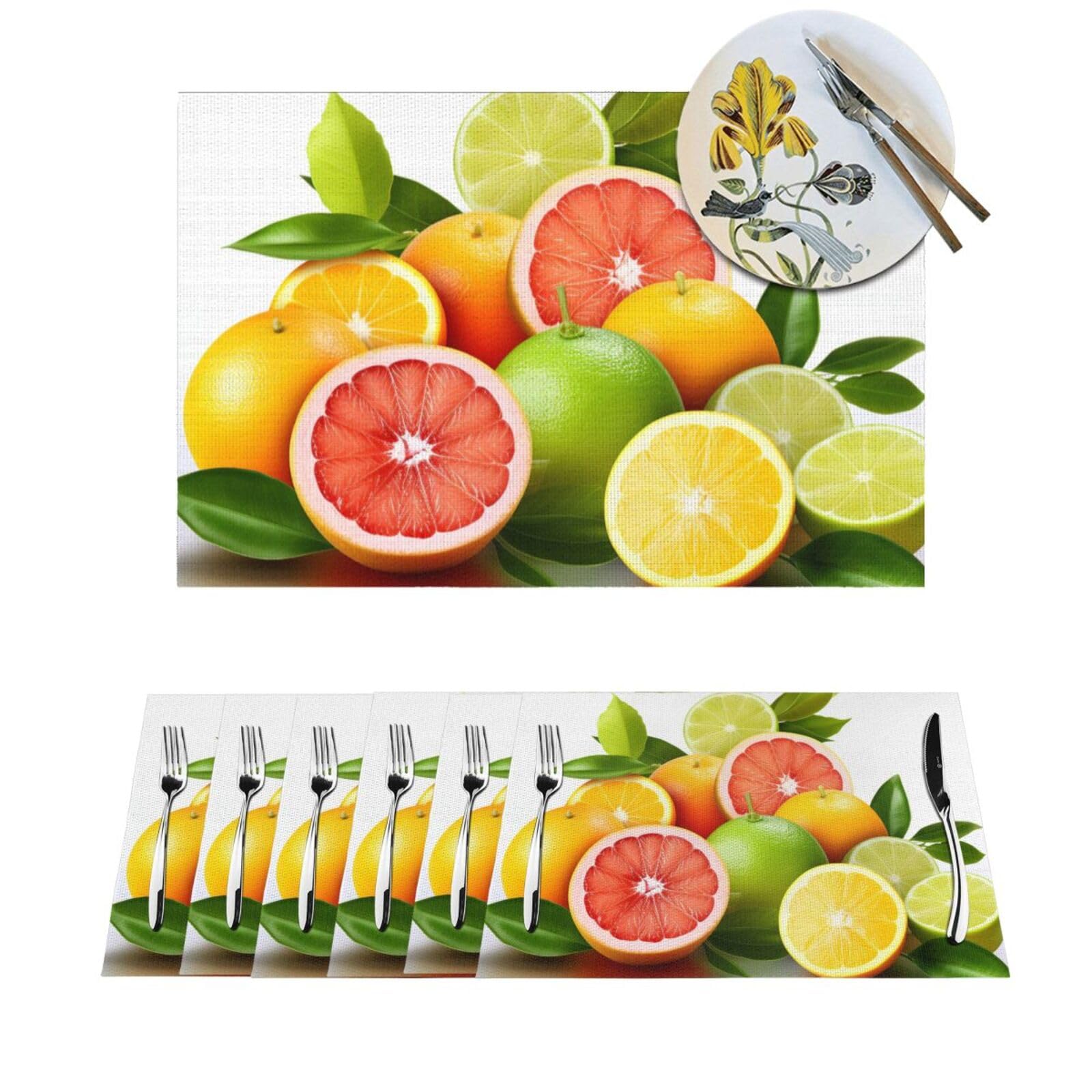 Set de table PVC tissé résistant chaleur antidérapant cuisine x6