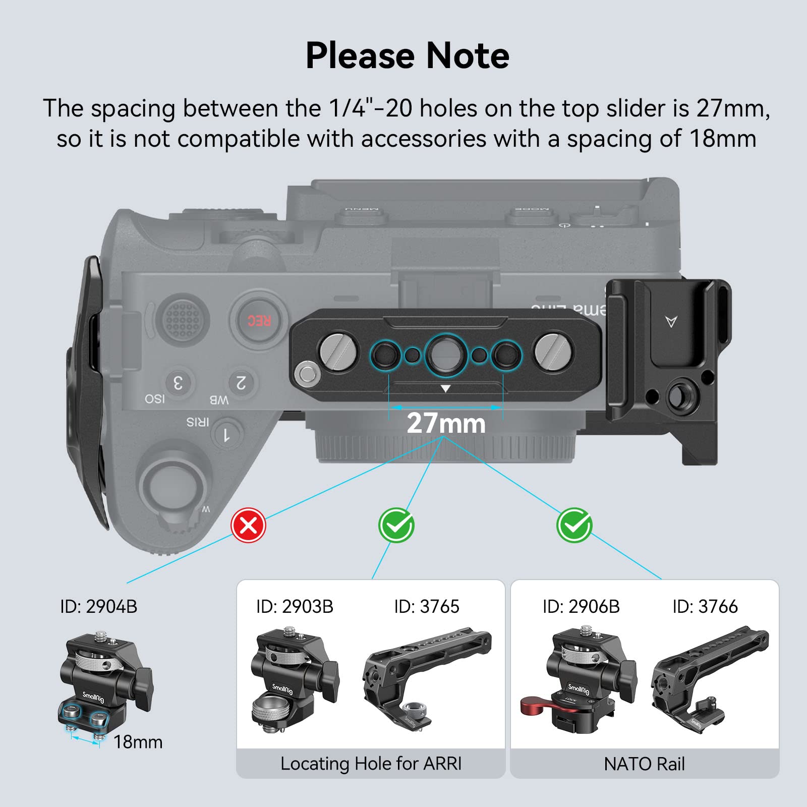 SMALLRIG Cage Kit per Sony FX30 FX3, Superficie Classic Black Bright, con XLR Handle Extension Rig, Cinturino da Polso e Morsetto per Cavo HDMI - 4184