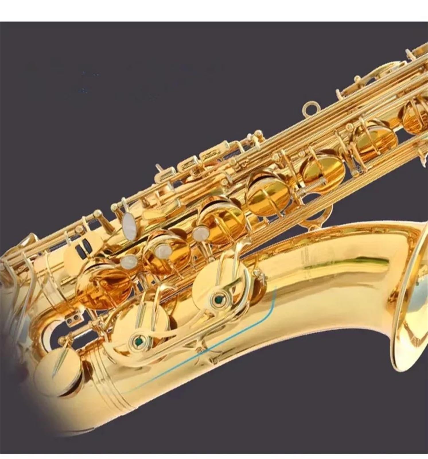 Sassofono professionale Sassofono tenore dorato accessori per prestazioni professionali