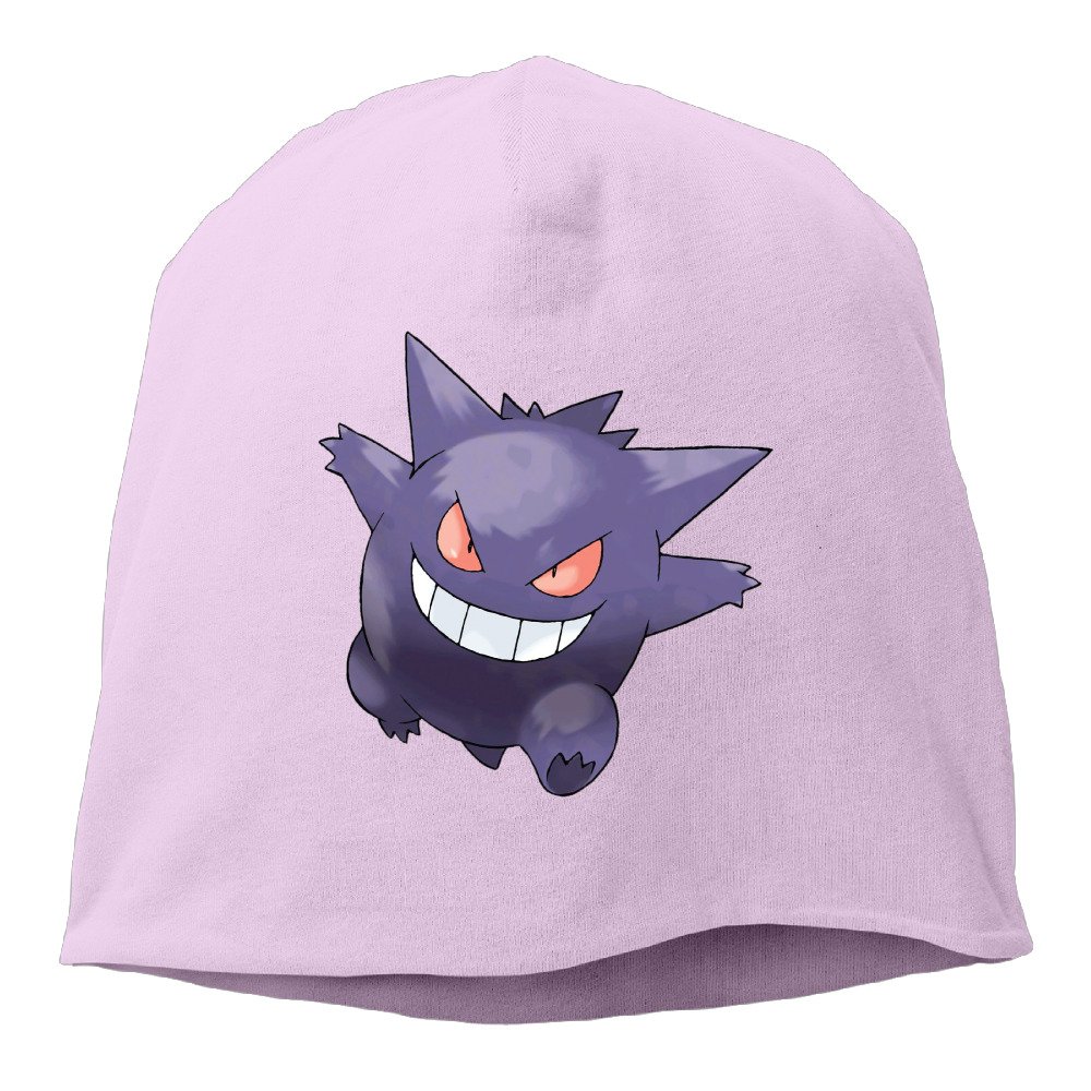 LETgogo Poke Go Gengar Adjustable Winter Knit Cap Beanie Cap Skull Cap for Unisex