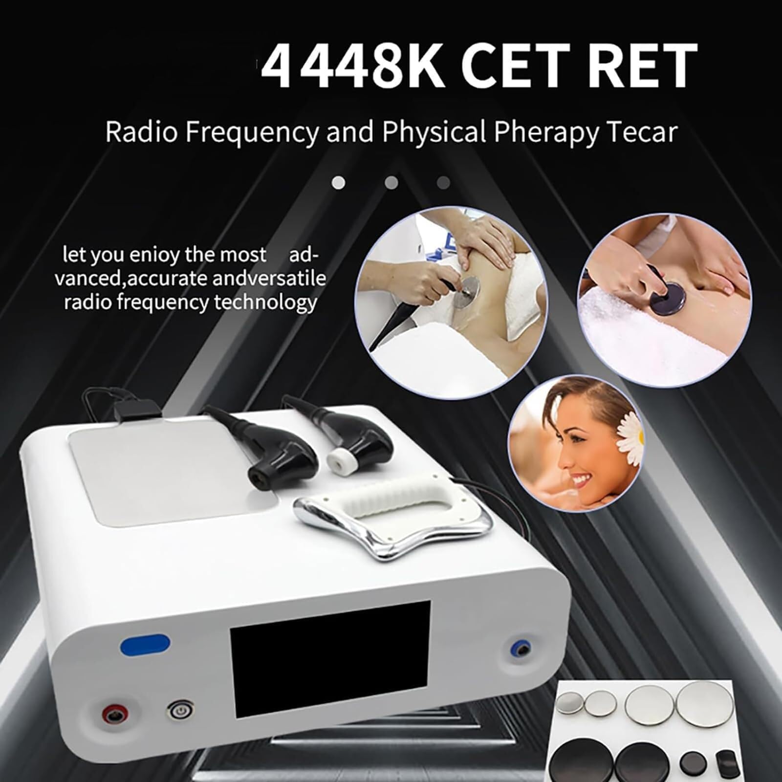 448k Fever Master Hiszpania technologia pielęgnacja twarzy terapia odchudzanie kawitacja pielęgnacja ciała RET CET usuwanie tłuszczu fizjoterapia