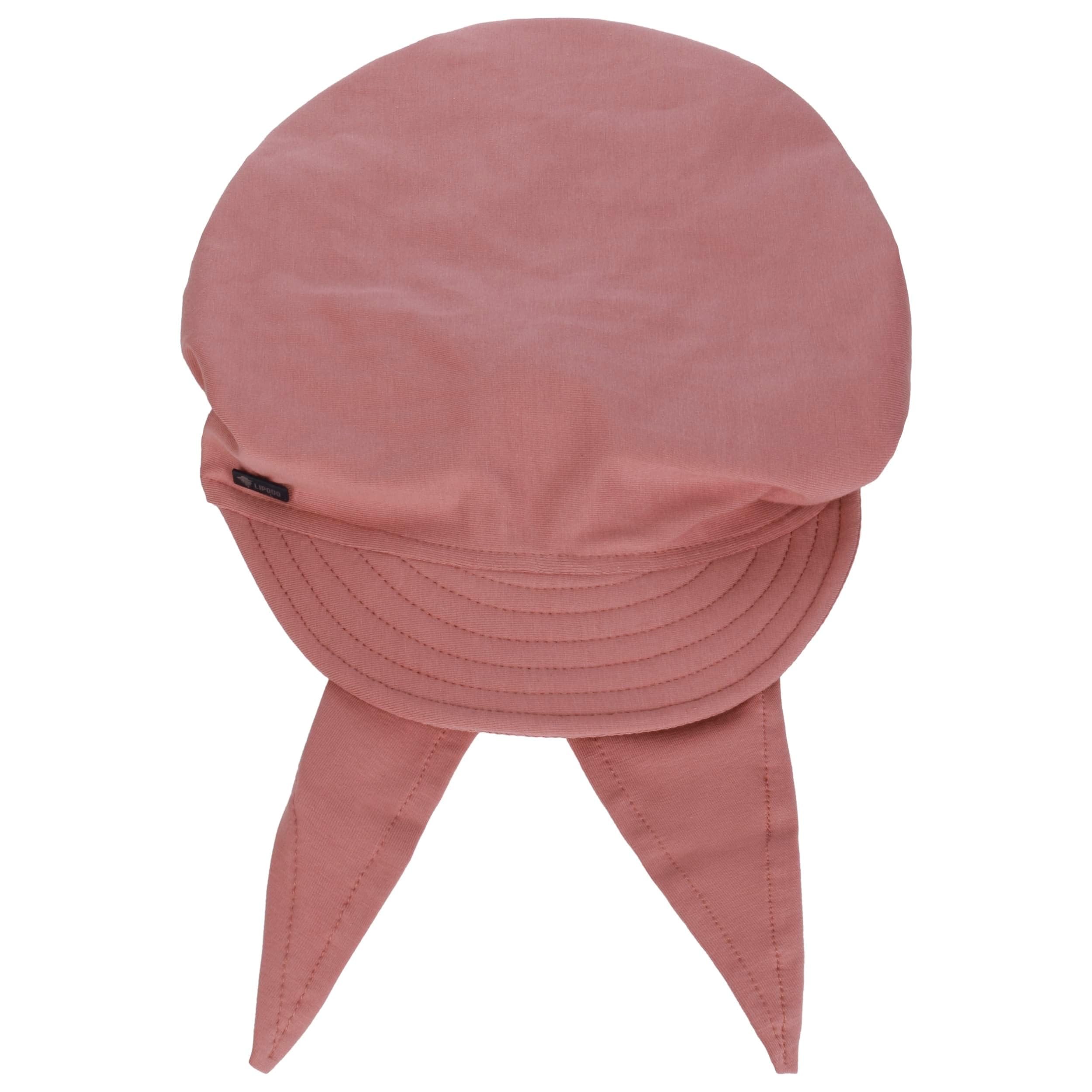 Lipodo Damen Sonnencap Bandana mit Schleifenbindung Handmade in Italy Kopftuch mit Schirm Visor Baumwolle Mütze