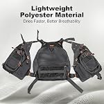 TOMSHOO Fly Fishing Vest for Men Women One Size Fits Most | Lightweight Fishing Jackets, Adjustable Strap with Mesh Shoulder Pad, Multi Pockets, for Outdoors Stream Travel Hiking