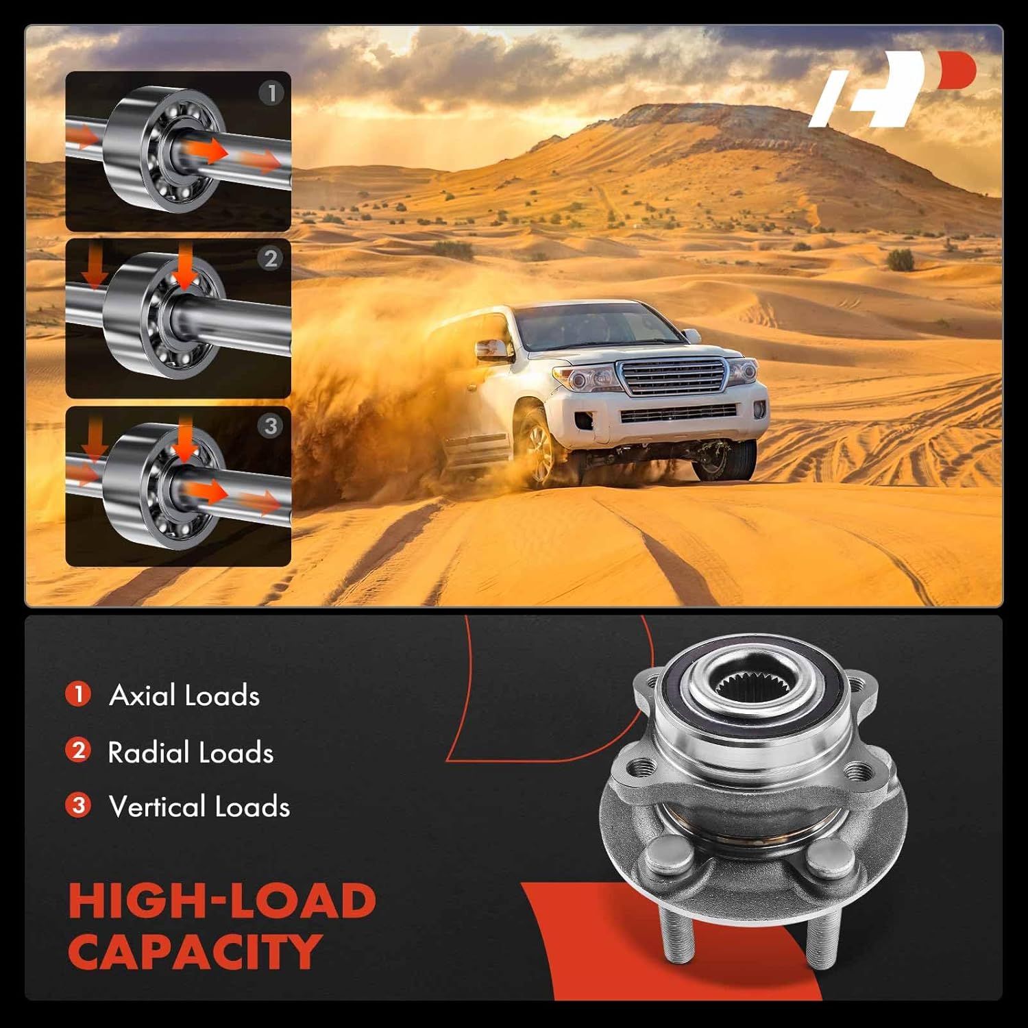 A-Premium 2 x Rear Wheel Bearing and Hub Assembly with 5-Lug Compatible with Ford Fusion 2017-2018 & Lincoln MKZ 2017-2020