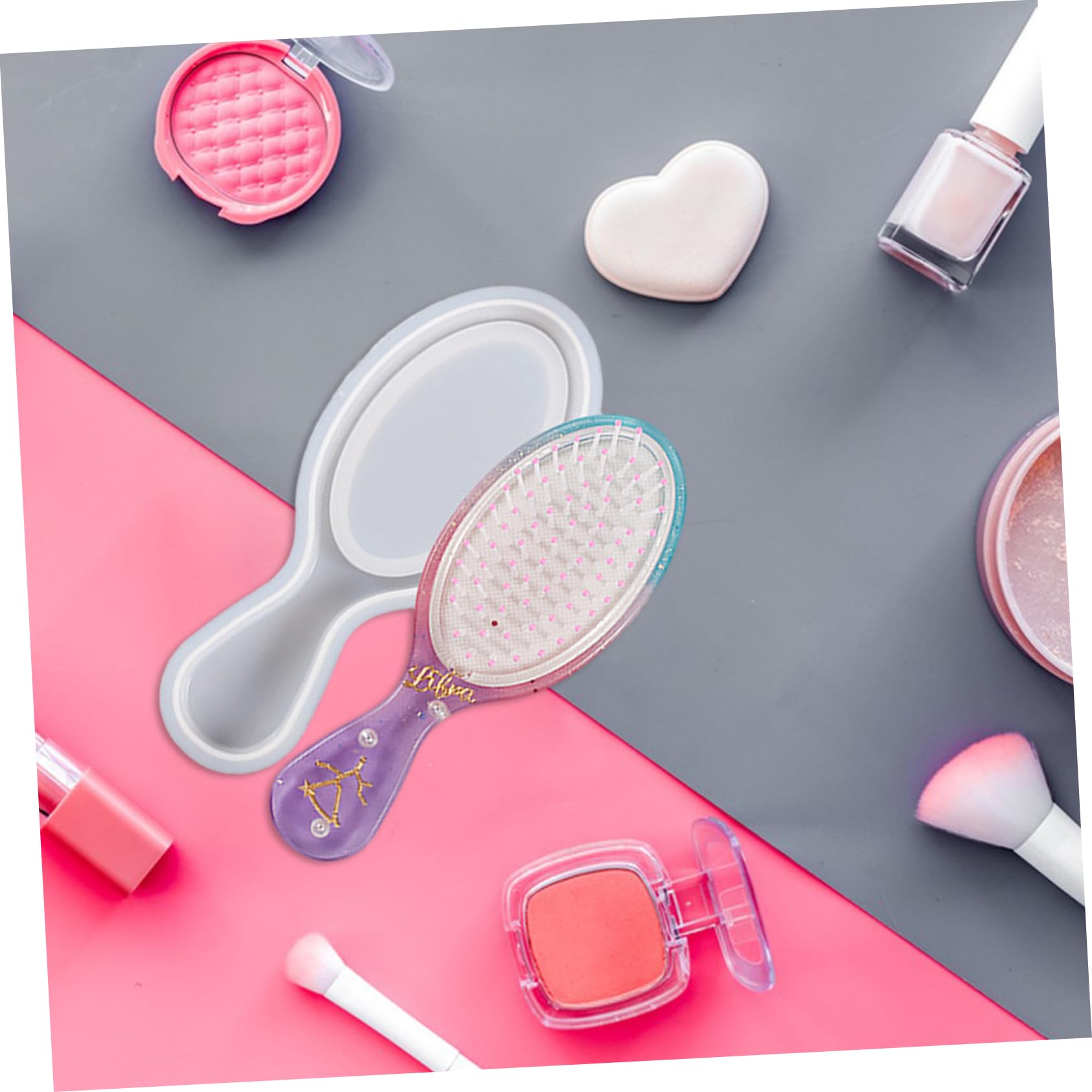 SHINEOFI 48pezzi Stampi Silicone Per Pettini Flessibili Per Creazioni Fai Te Per Realizzare Pettini Personalizzati e Unici Con Epossidica