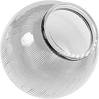 Vista 18 de KastLite Globo de poste de lámpara de acrílico transparente de 8 pulgadas, textura suave con cuello de tornillo de 3.24 pulgadas, fabricado