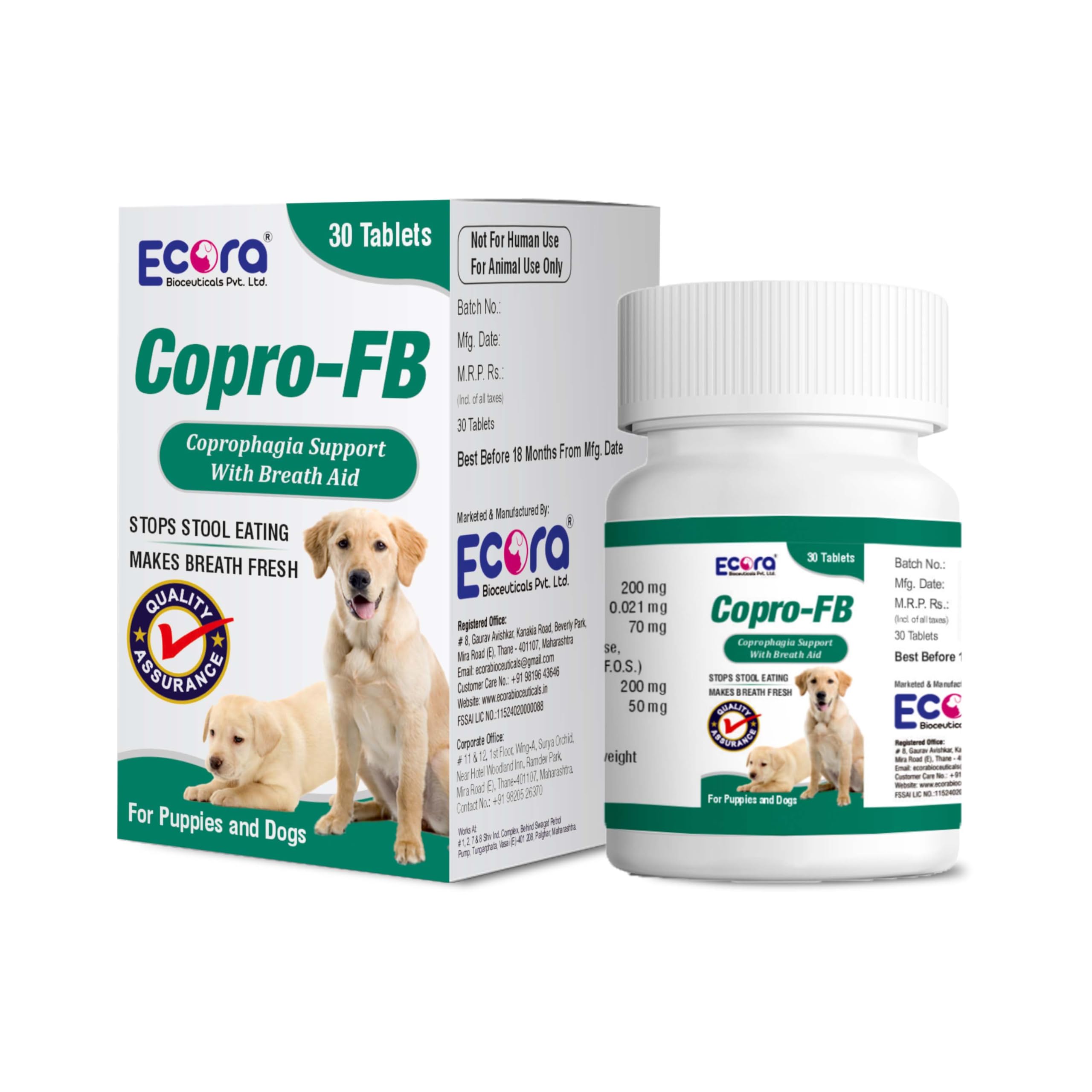 Copro FB Tabs for Pets | Coprophagia Control & Digestive Support | 30 Tablets | Coprophagia & Fresh Breath Supplement-picture-16