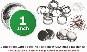 250 Pack - 1 Inch Diameter Pin Buttons Sets for Badge Making Metal Parts Backpins - coolthings.us