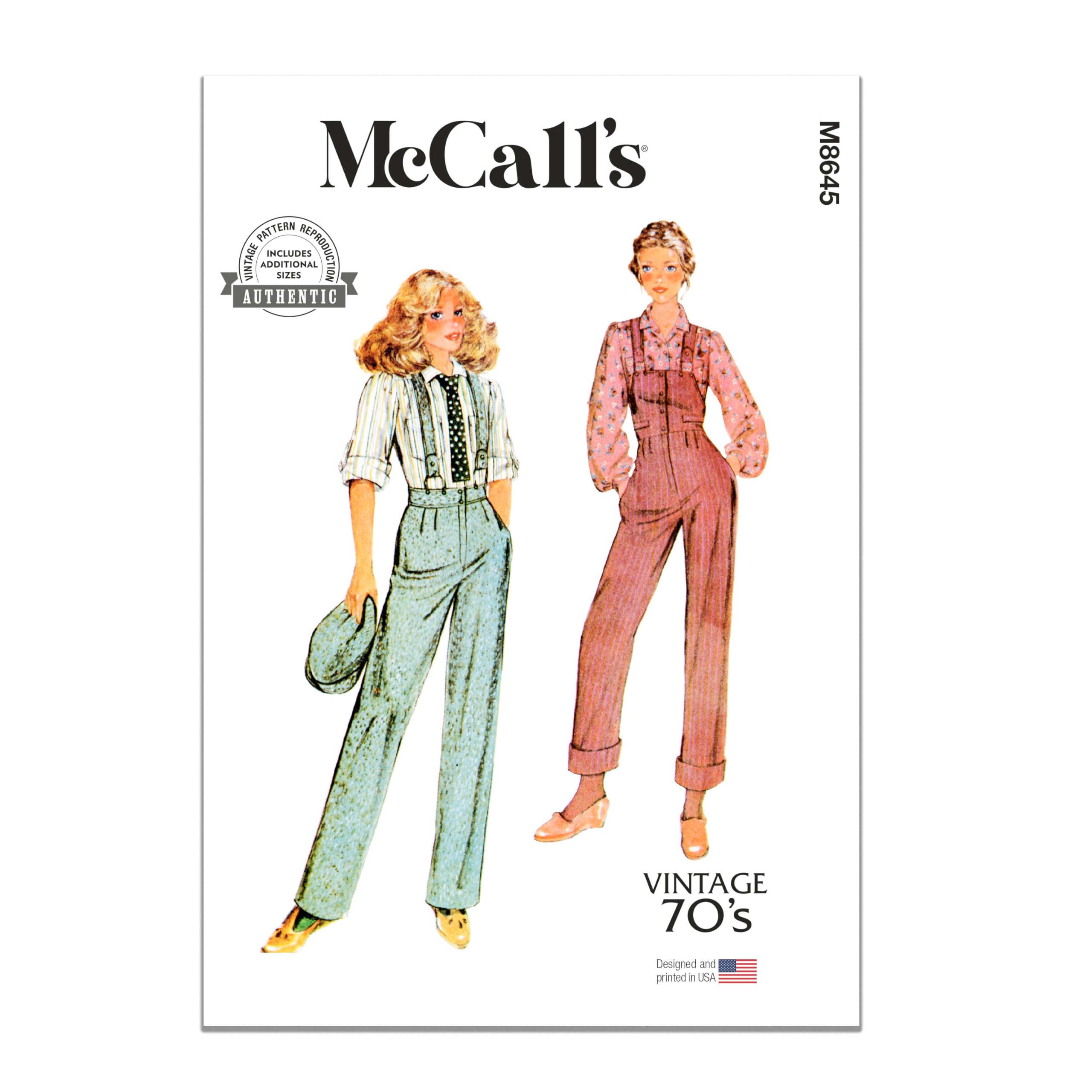 Patron M8645 McCall's : finis les pantalons mal coupés, cousez votre salopette