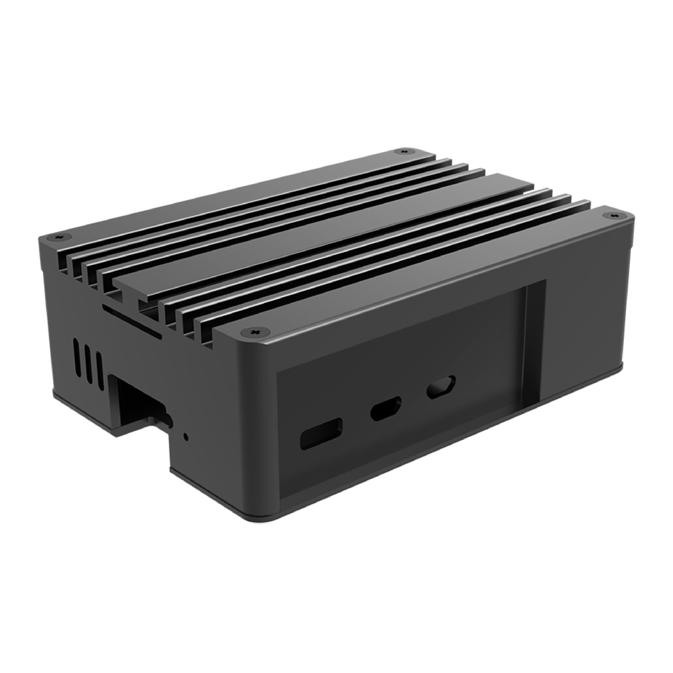 AkasaPi-5 Pro, Aluminium Raspberry Pi 5 Case with Heatsink, Fanless Passive Cooling, Concealed Micro SD & GPIO Opening, Thermal Kit Included, Black, A-RA13-M2B