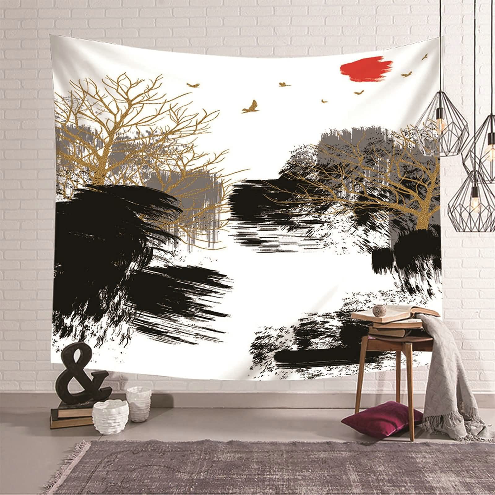 Tapiz de pared decorativo de 150 x 130 cm ideal para decoración de interiores moderna