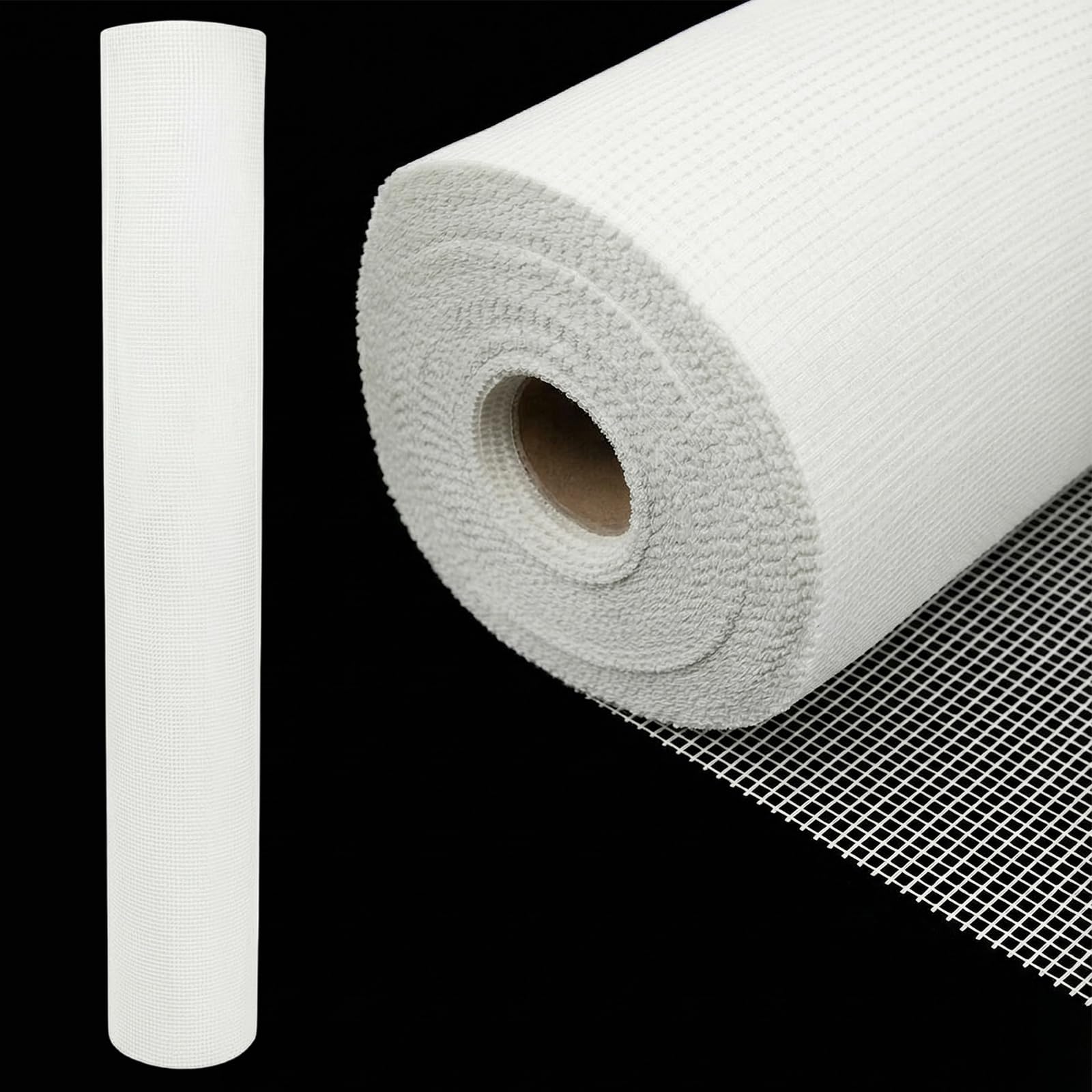 Wudlep White Fiberglass Mesh Roll 1M X 50M, 160Gsm Building Reinforcement Mesh