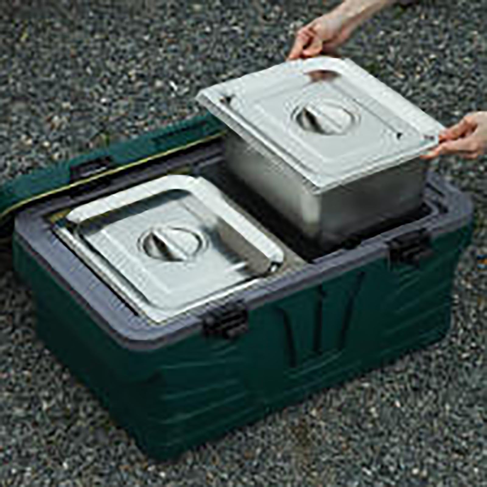 JOSOGO Stainless Steel Insulated Box, Portable Thermal Cooler Box Leakproof for Camping Picnic Travel Food Drinks Storage(2B)