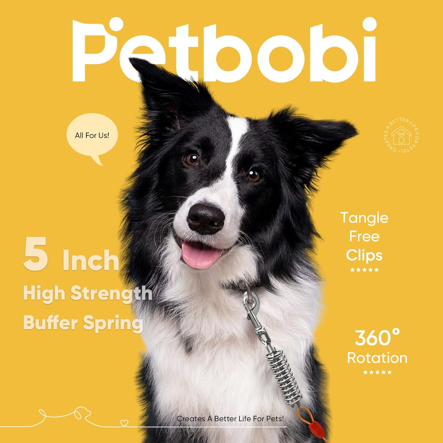 Petbobi Dog Tie-Out Cable & Stake 40ft and Dog Cable 40ft Bundle