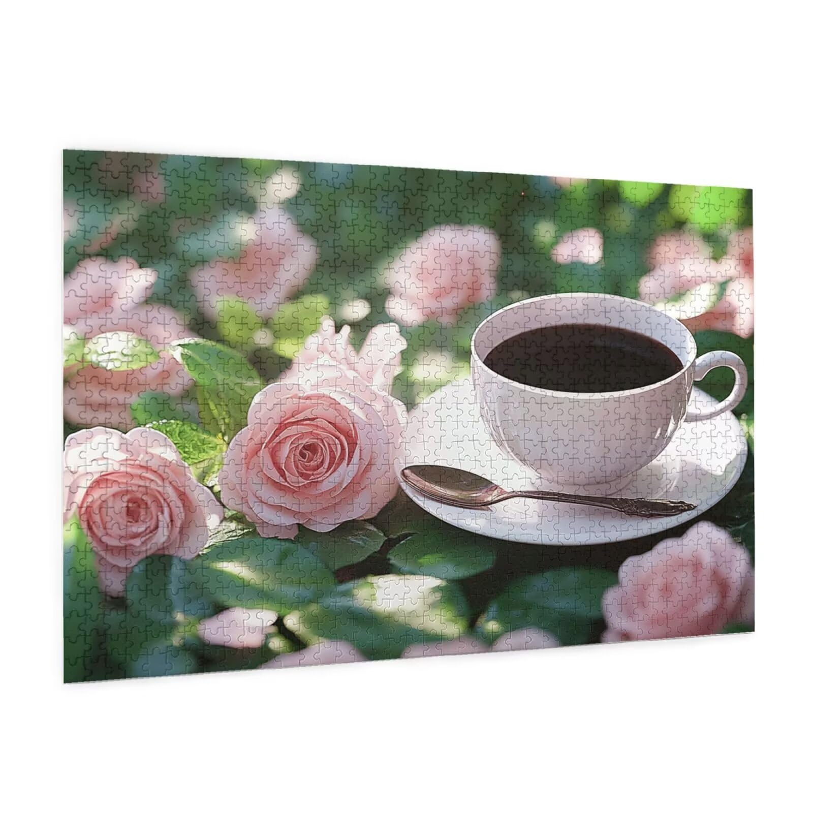 Puzzle róże, 6000 elementów, kawowe puzzle, dla dorosłych, z pudełkiem na prezent, "zrób to sam", duże drewniane puzzle dla dorosłych, gra zręcznościowa dla całej rodziny, prezenty dla kobiet, 105 x