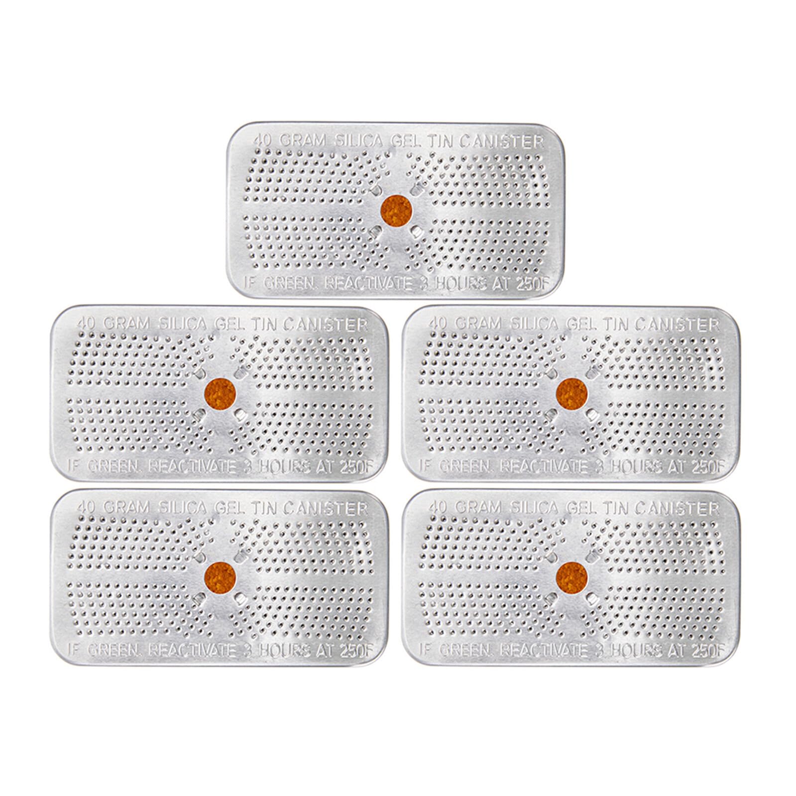 CHILDWEET 5 Pezzi Gel di Silice da 40 G Indicatore Colore Riutilizzabile, Sacchetti Essiccanti per Armadi, Casseforti e Dispositivi Elettronici, Assorbitori Umidità Sicuri per Uso Domestico