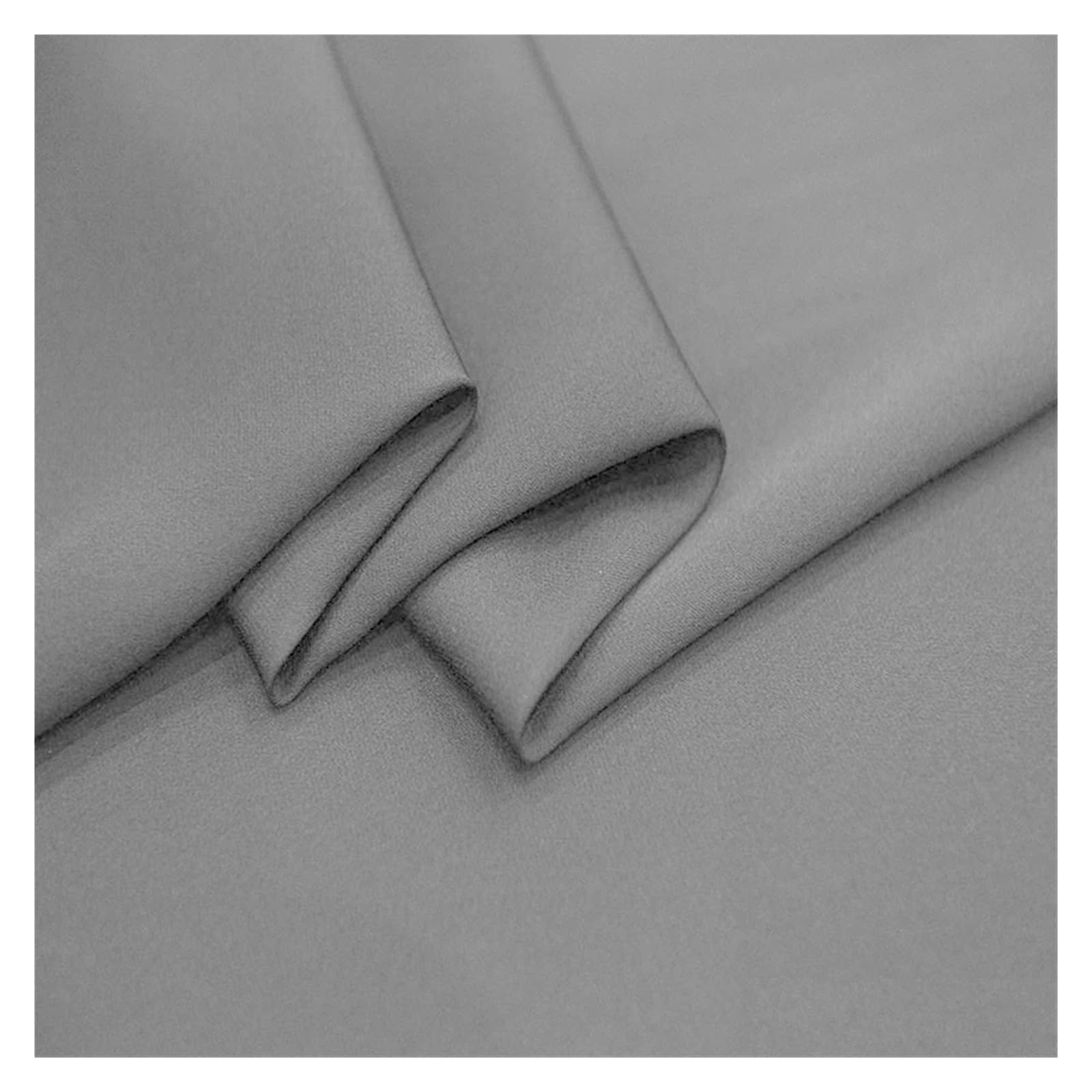 Tela de Raso Satin Georgette doble de seda elástica (90% seda, 10% elastano), 19 m/m, 140 cm (55"), tela for uniformes y pantalones de vestir for dama.(Natural white)