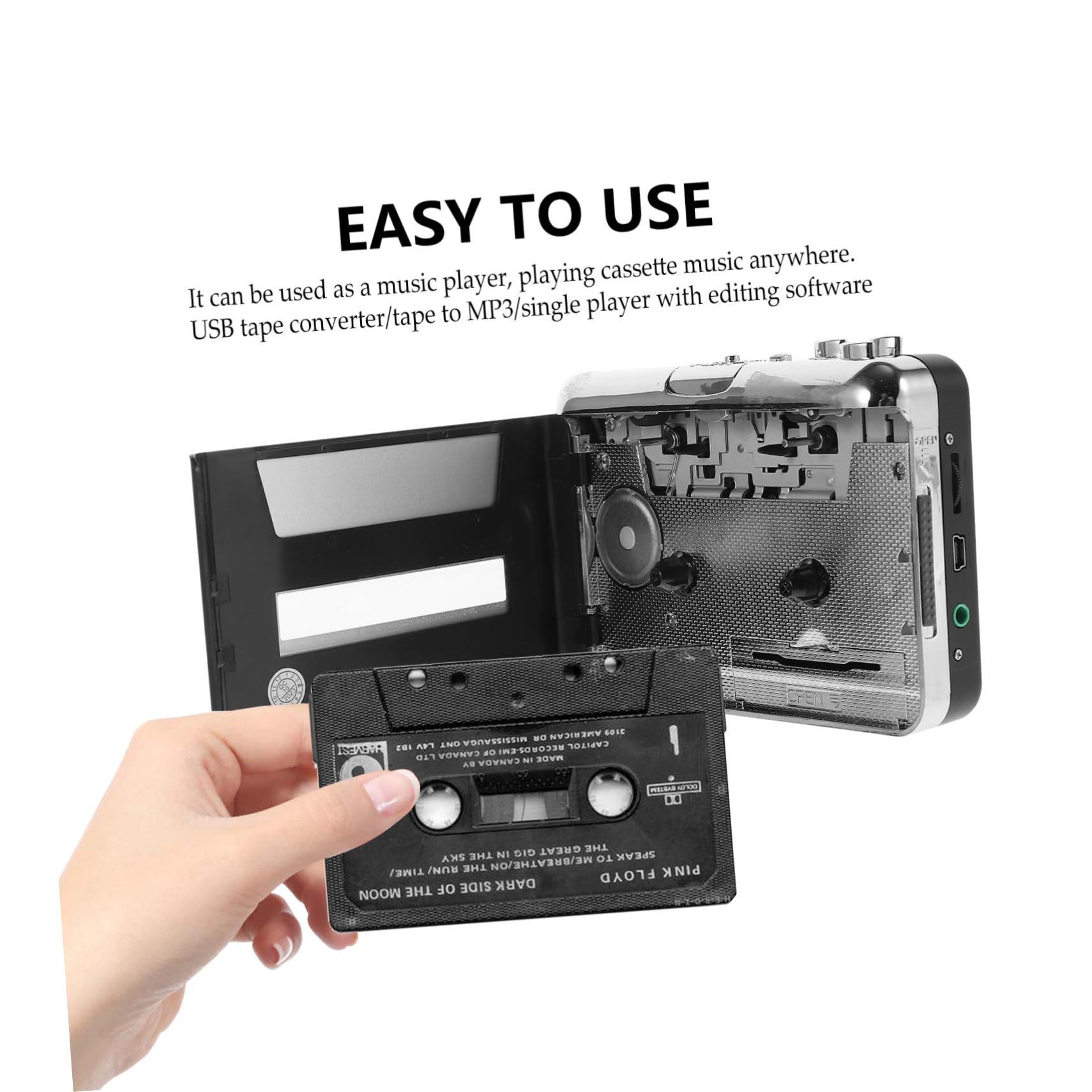 Lettore Audiocassette USB Portatile Convertitore Cassette Mp3