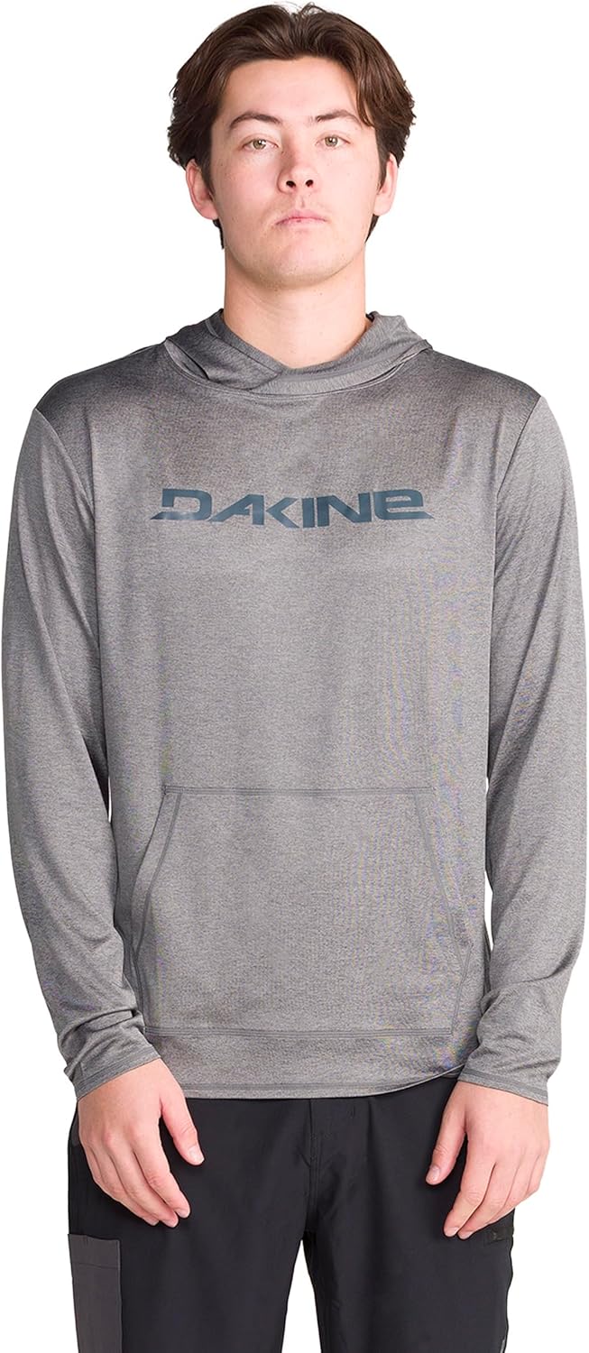 Dakine Men's Hooded Long Sleeve Rashguard – UPF 50+ Protection Swim Top, Quick-Dry Swim Shirt, Pockets