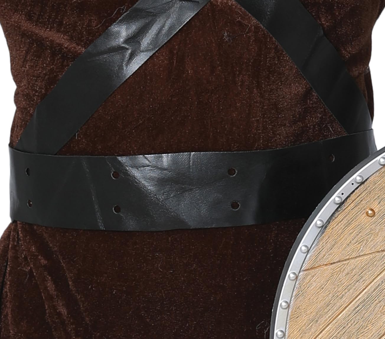FIESTAS GUIRCA | Costume da Vichingo Adulto (46-48/S) - Vestito, Fascia per la Testa, Cintura, Corna e Polsini - Costume da Guerriero Nordico per Halloween, Carnevale e Feste in Maschera - Uomo