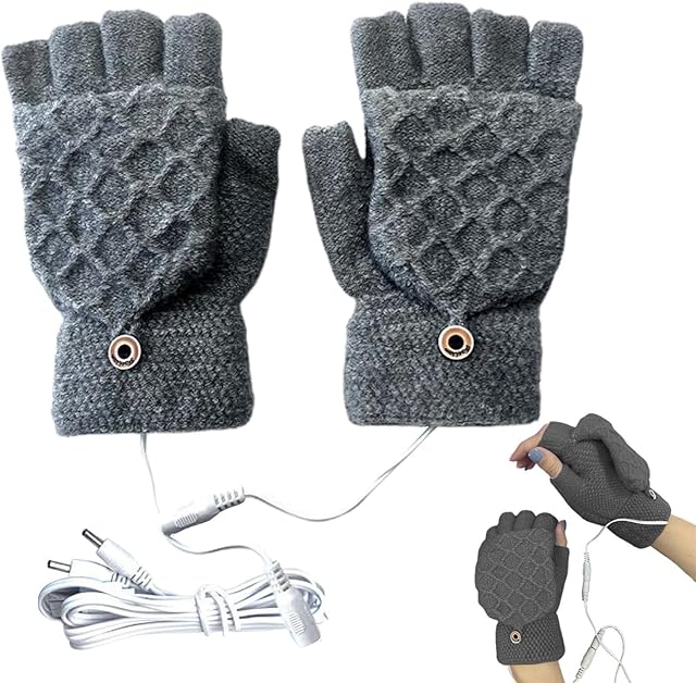 Yemyap USB Heated Gloves | Men's Women's Electric Heating Mittens | Hand Warming Gloves for Motorcycle Outdoor Fishing Hiking Cycling Skiing