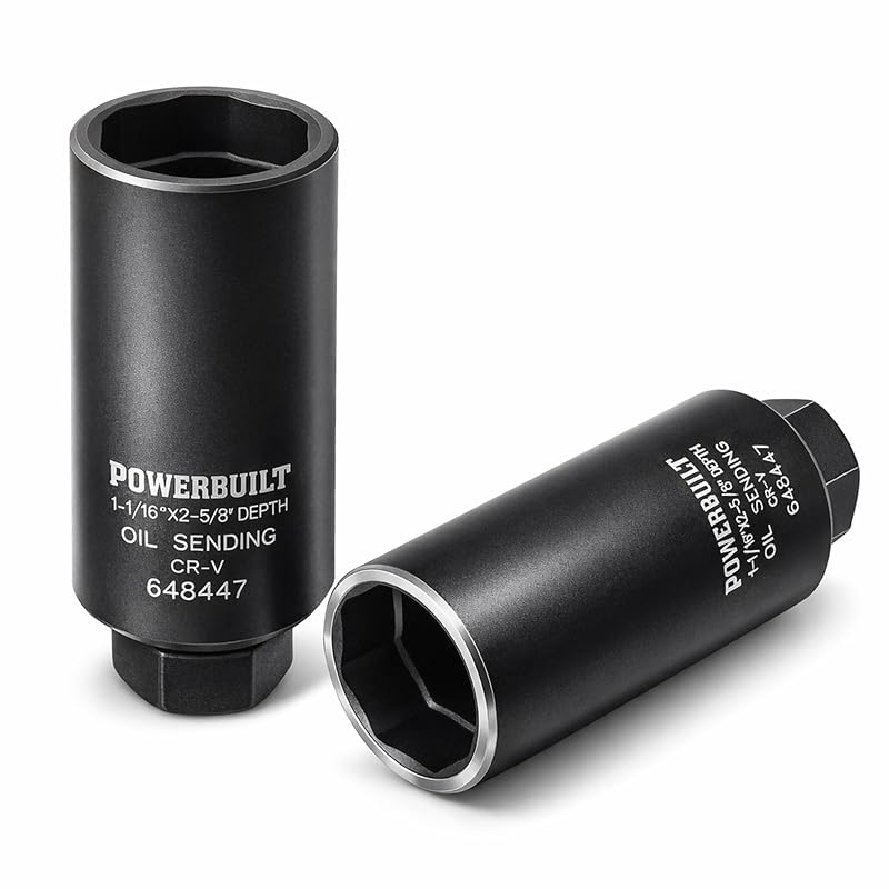 Soquete para Sensor de Pressão de Óleo Powerbuilt 3/8 pol. com Encaixe de 1-1/16 pol. e Rebaixo de 6,7 cm, Modelo 648447