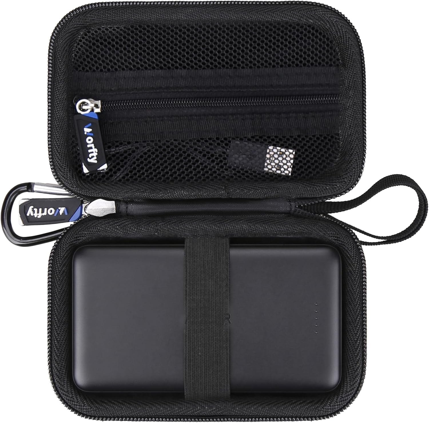 Case for Anker Nano Power Bank Ultra-Slim 5,000mAh - Hard Protective Travel Carrying Storage Bag (Case Only) (Black)
