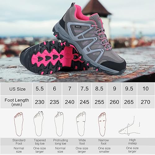 Miniatura 6 de TFO - Tenis deportivas para senderismo al aire libre transpirables antideslizantes ligeras para mujer