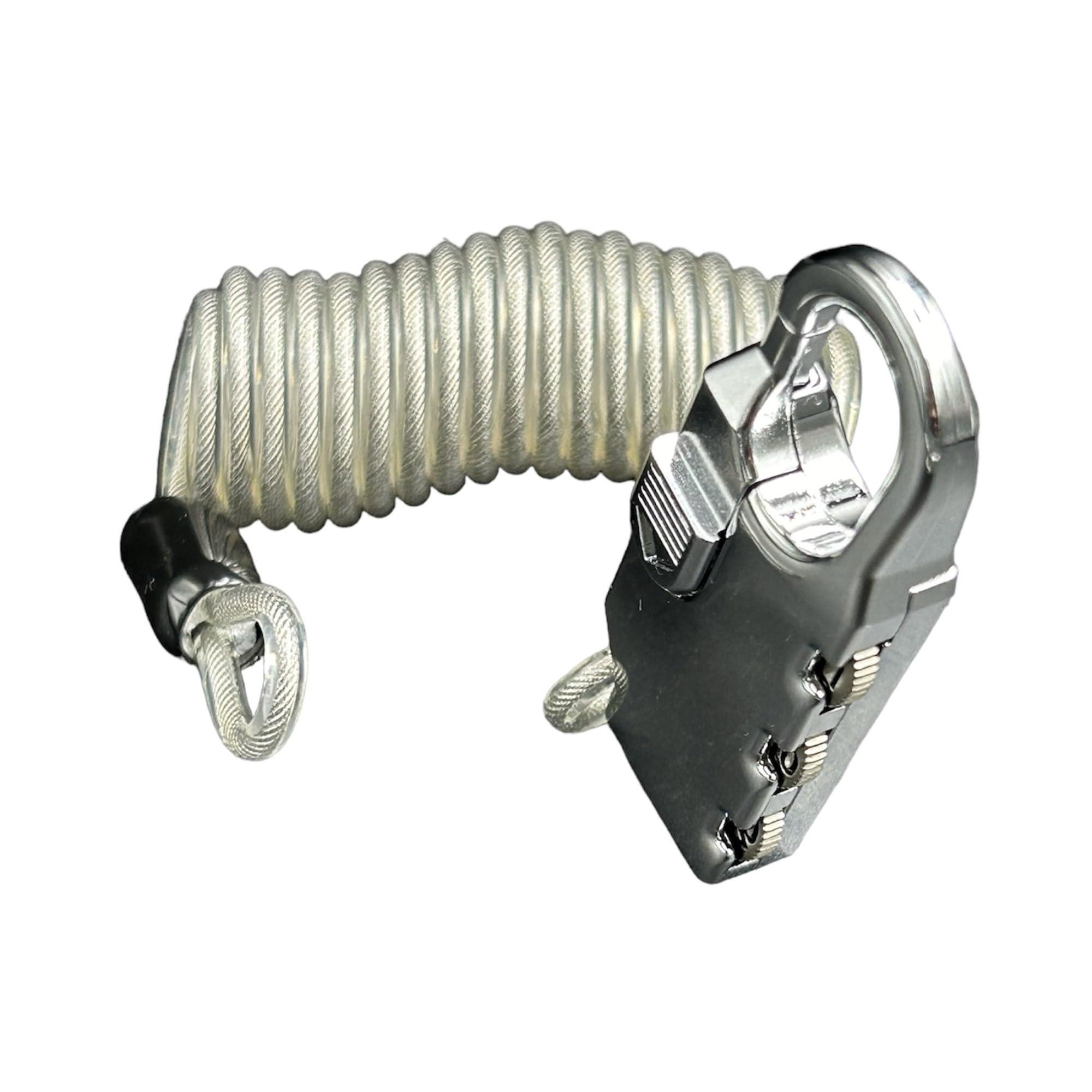 Amazon.co.jp: AIAI コンビネーションワイヤーロック 3段 クローム 2.2