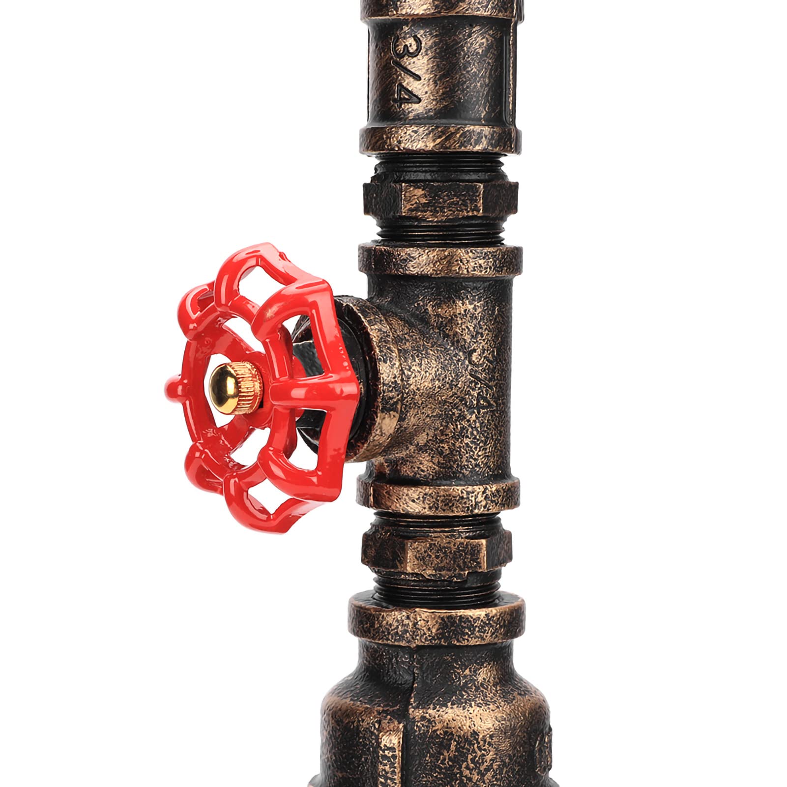 Qcwwy Lustre Industriel Hauteur Réglable (Golden rust color)