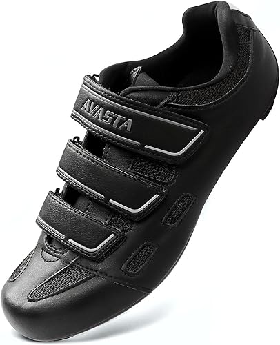 AVASTA Unisex Cycling Shoes, Indoor Bicycle Shoes Compatible with Peloton Shimano SPD & Look Delta