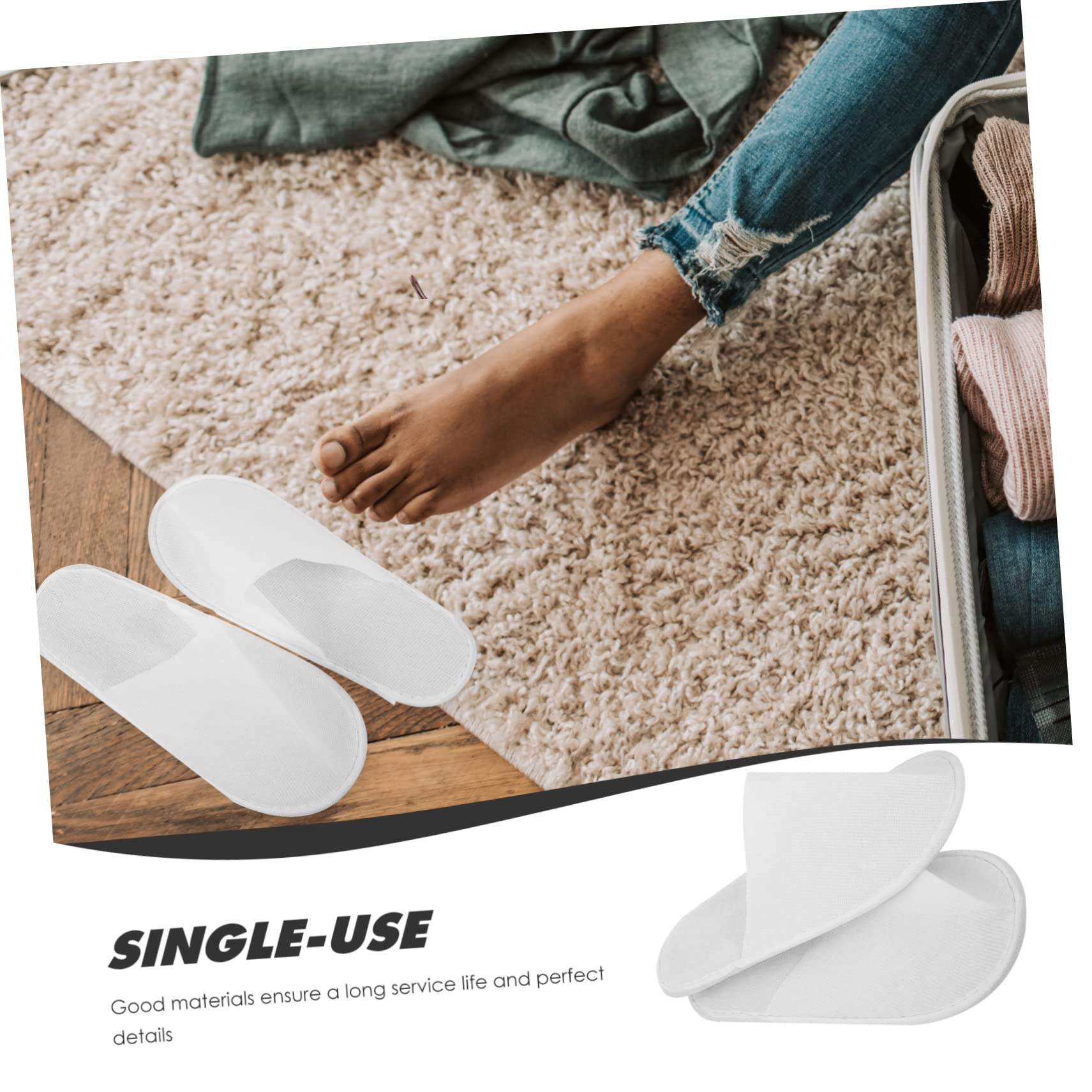 COLLBATH Hotel Universal Slippers Men's Women's Cozy Spa Slippers Lightweight Travel Slippers for Men