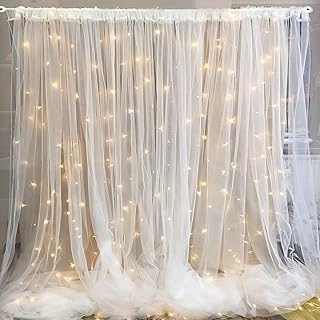 Special You Backdrop Decorative Items for Living Room, Home Decor for Living Room, White Backdrop &amp; LED Fairy Lights (40ft...