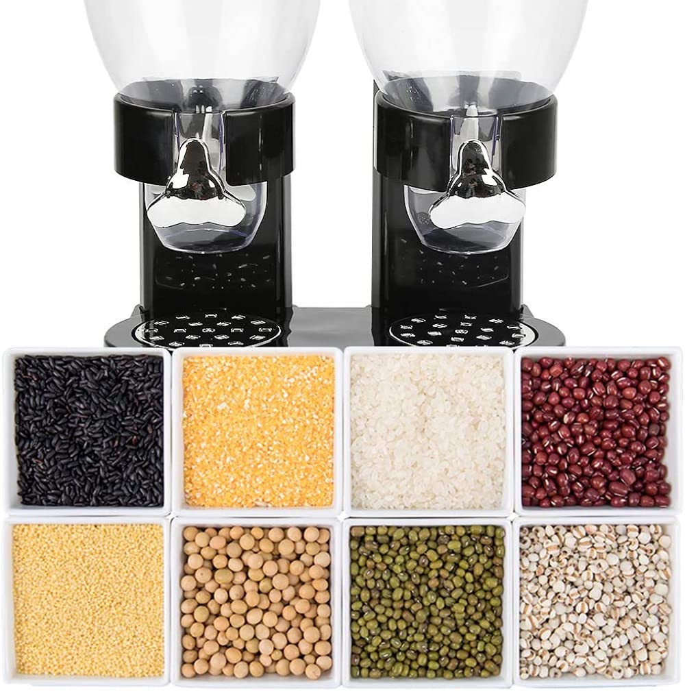 CLQ Dispensador de Cereales Doble, depósito de Almacenamiento de Gran Capacidad de Cereales