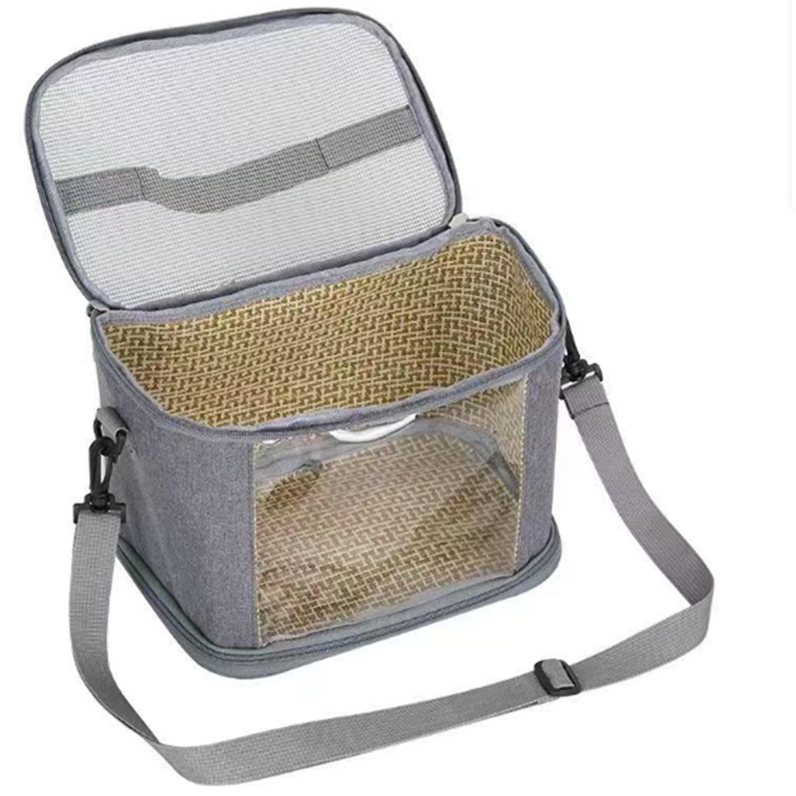 Transportbehälter für Vögel, Vogelkäfig Wellensittich, Vogel transportbox, Tragbare Vogelträger Reisetasche, Transparent atmungsaktiver Reisekäfig + 4 x Vögel Kauen Spielzeug（5-7cm）