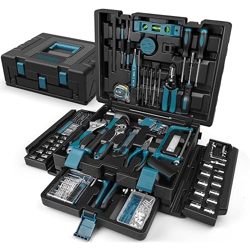 Sundpey 379-PCs Home Tool Kit - Portable Complete Household and