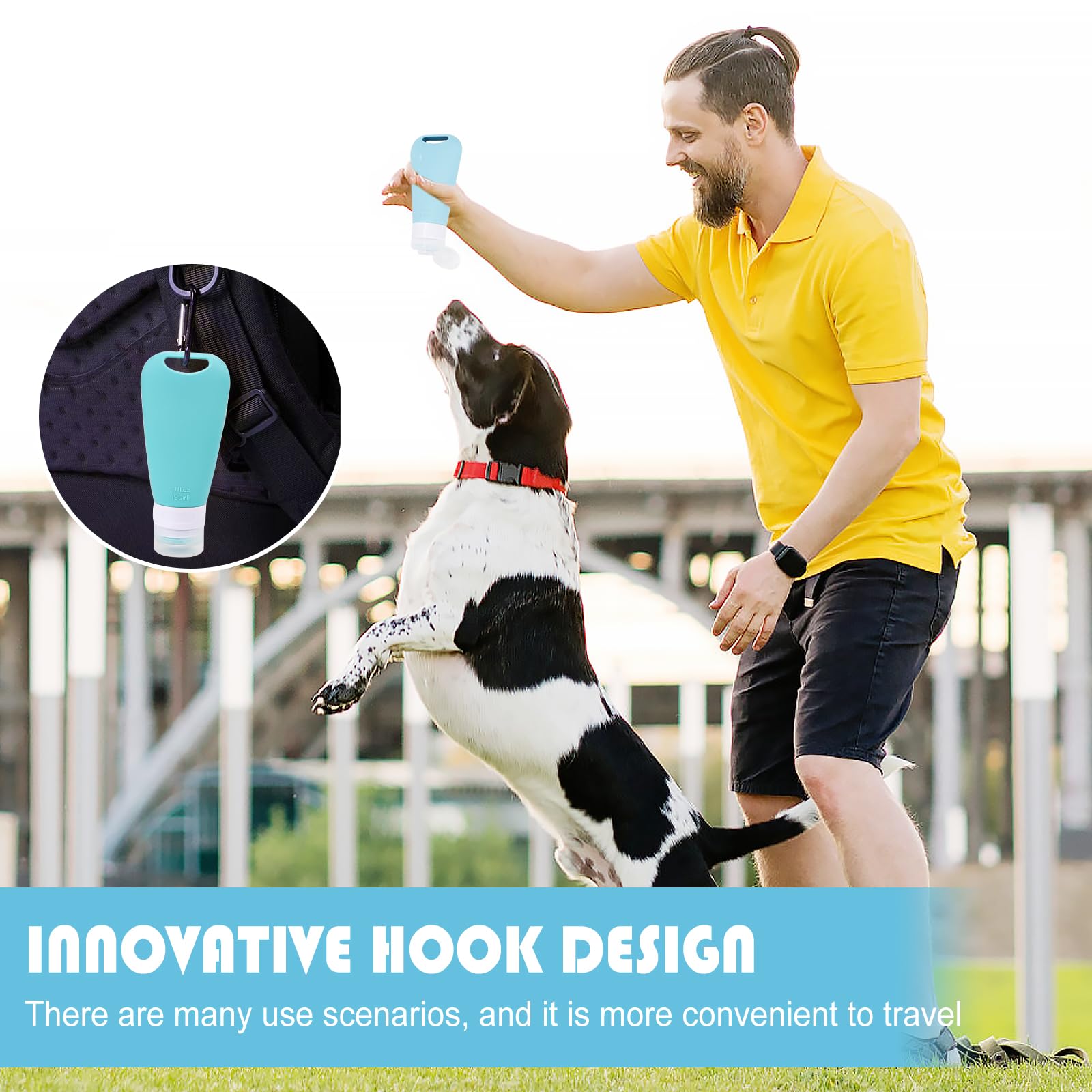 AKONE 4 tubos de alimentación para rellenar perros con cepillo de tubo de ensayo Karabine