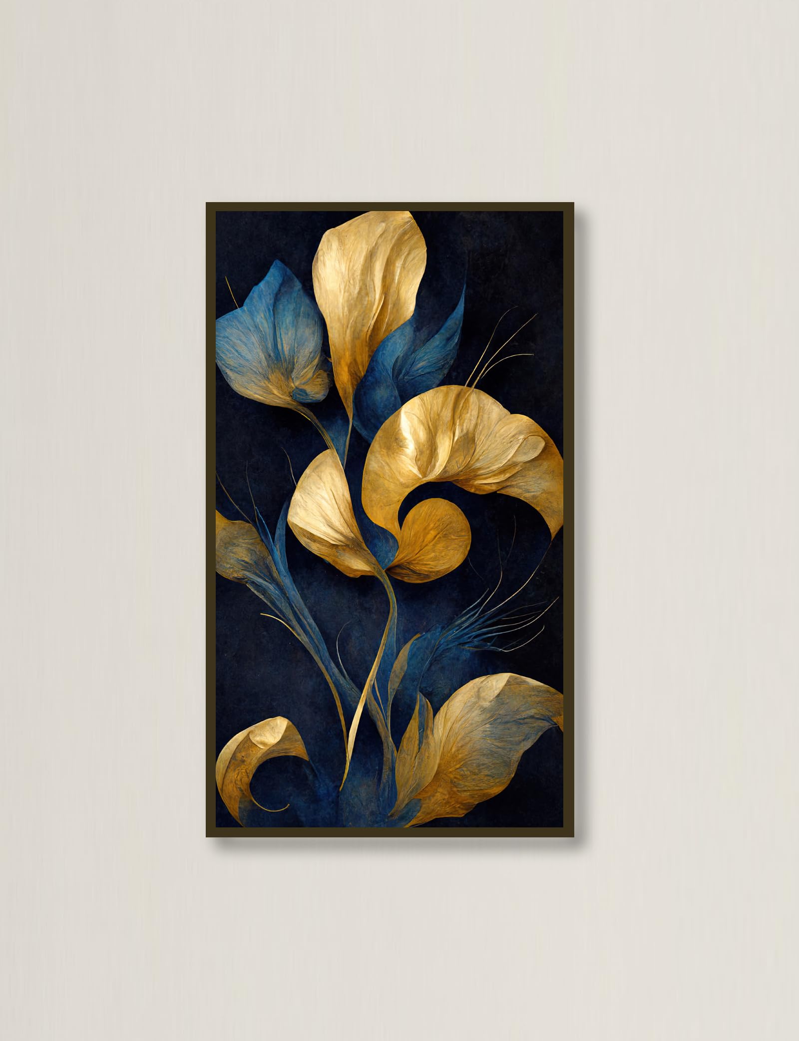 INKEDIFY Golden Brushed Leaves Acrylic Wall Art Painting Wall Sticker(No Frame Included) Self Adhesive Sticker 90x50 cm(Pack of 1) (B0CT5JRV7T) Amazon Price History, Amazon Price Tracker
