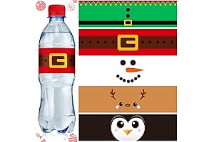 100 Pcs Christmas Water Bottle Labels