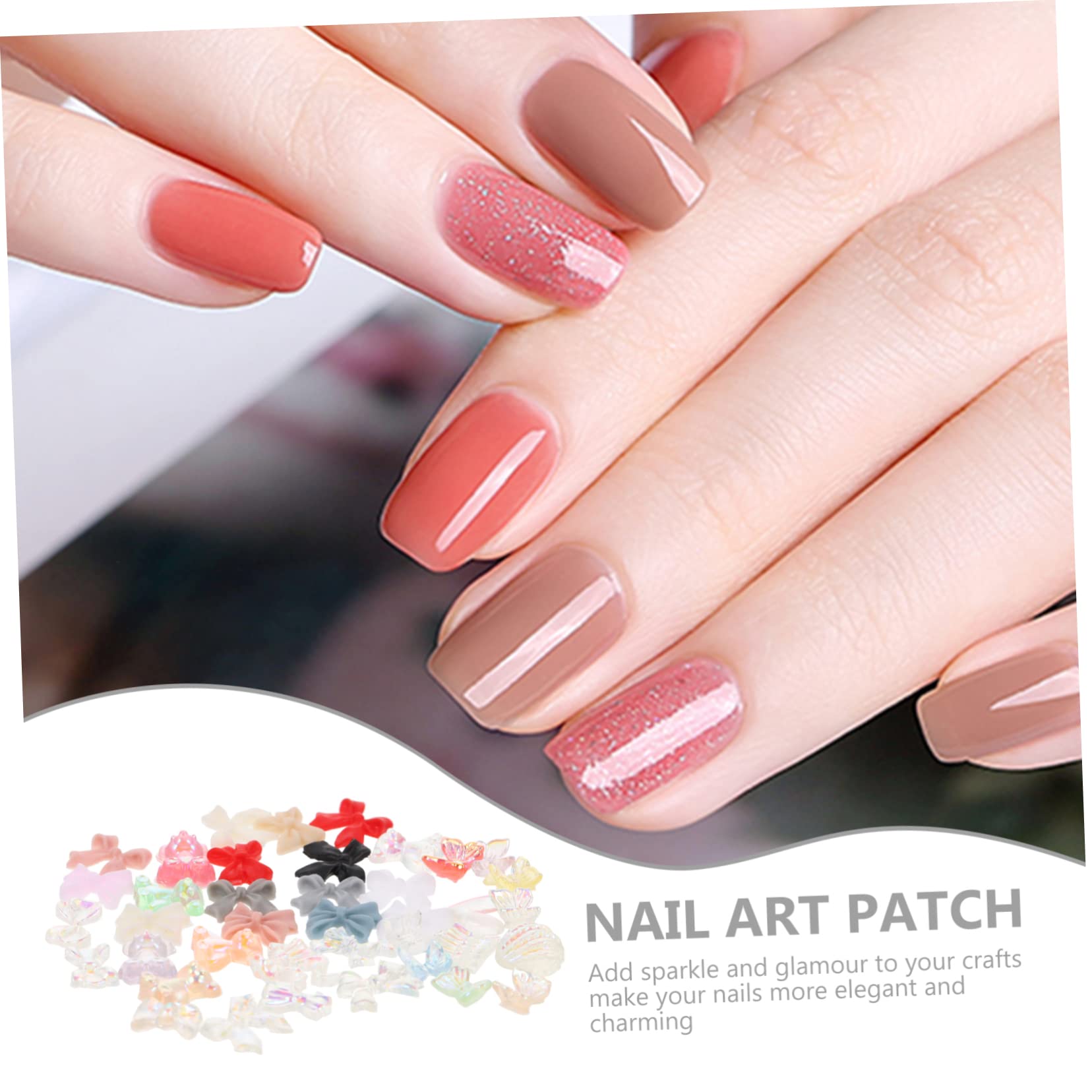 CALLARON 5 Set Charm Per Unghie A Accessori Per Nail Art Decorazioni Manicure Sostituibili Per Unghie Eleganti E Raffinate 2 Scatole*5
