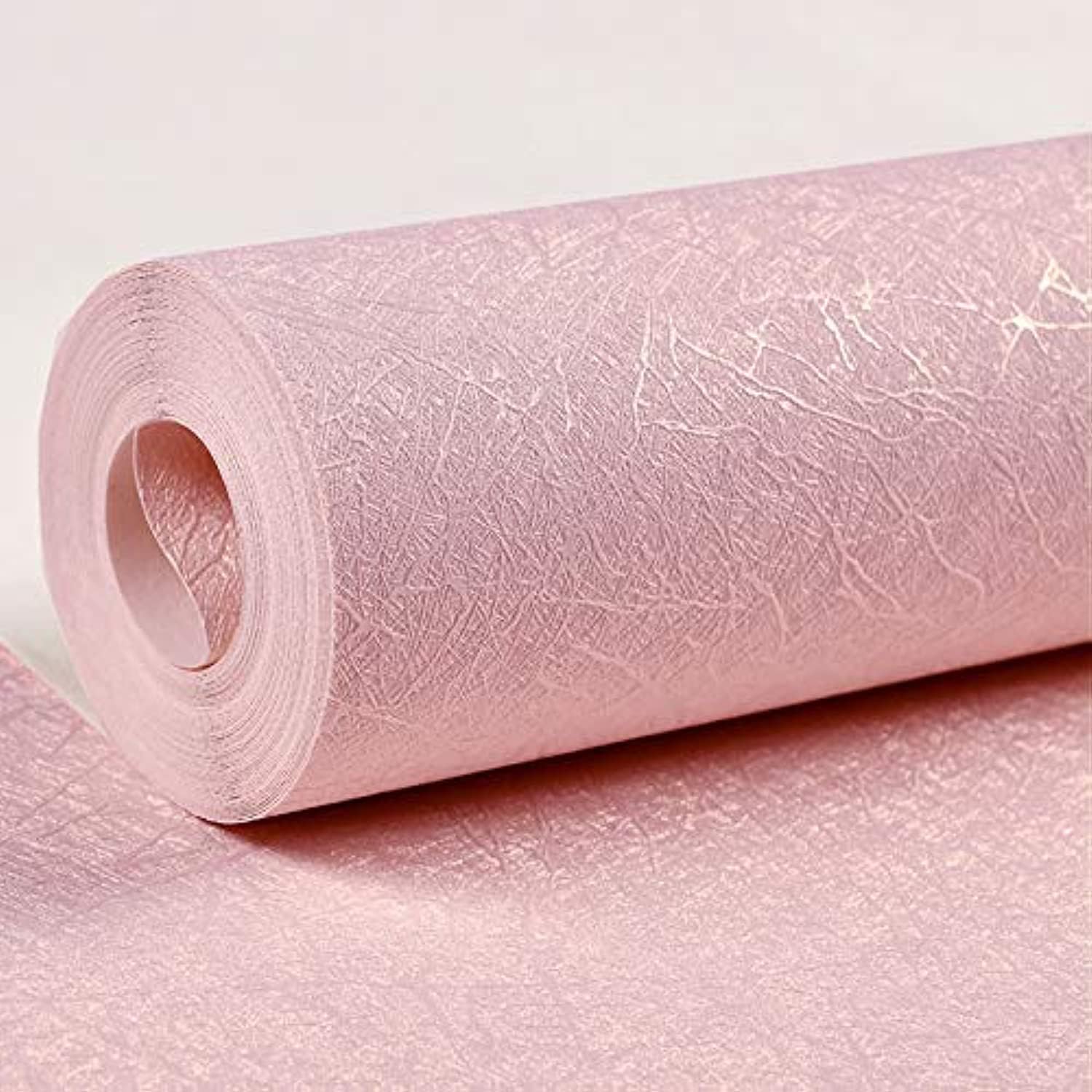 Cohoo Home Silk Pink Wallpaper Peel and Stick Contact Paper Pink Textured Silk Wallpaper for Bedroom Self Adhesive Removable Wall Sticky Paper Girls Room Drawer Liner Waterproof 15.7inW 118inL