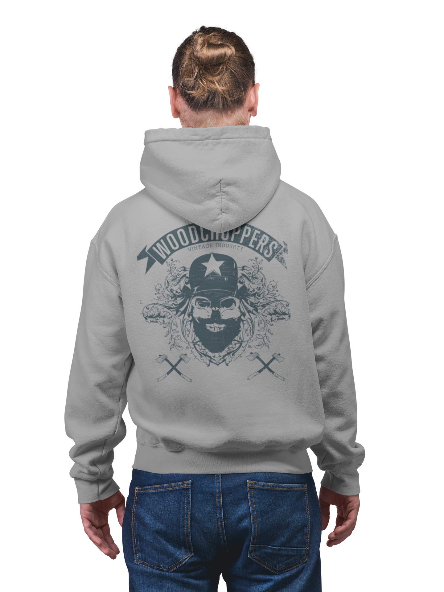 knut Fashion & Streetwear Drwal męski sweter Woodchopper Outdoor Hoodie las bluza z kapturem męska bluza w stylu vintage bluza z długim rękawem bluza z długim rękawem pulower bawełna regularny krój,