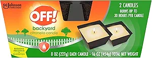 OFF! Backyard Citronella Scented Candle - 16 oz (Pack of 2)