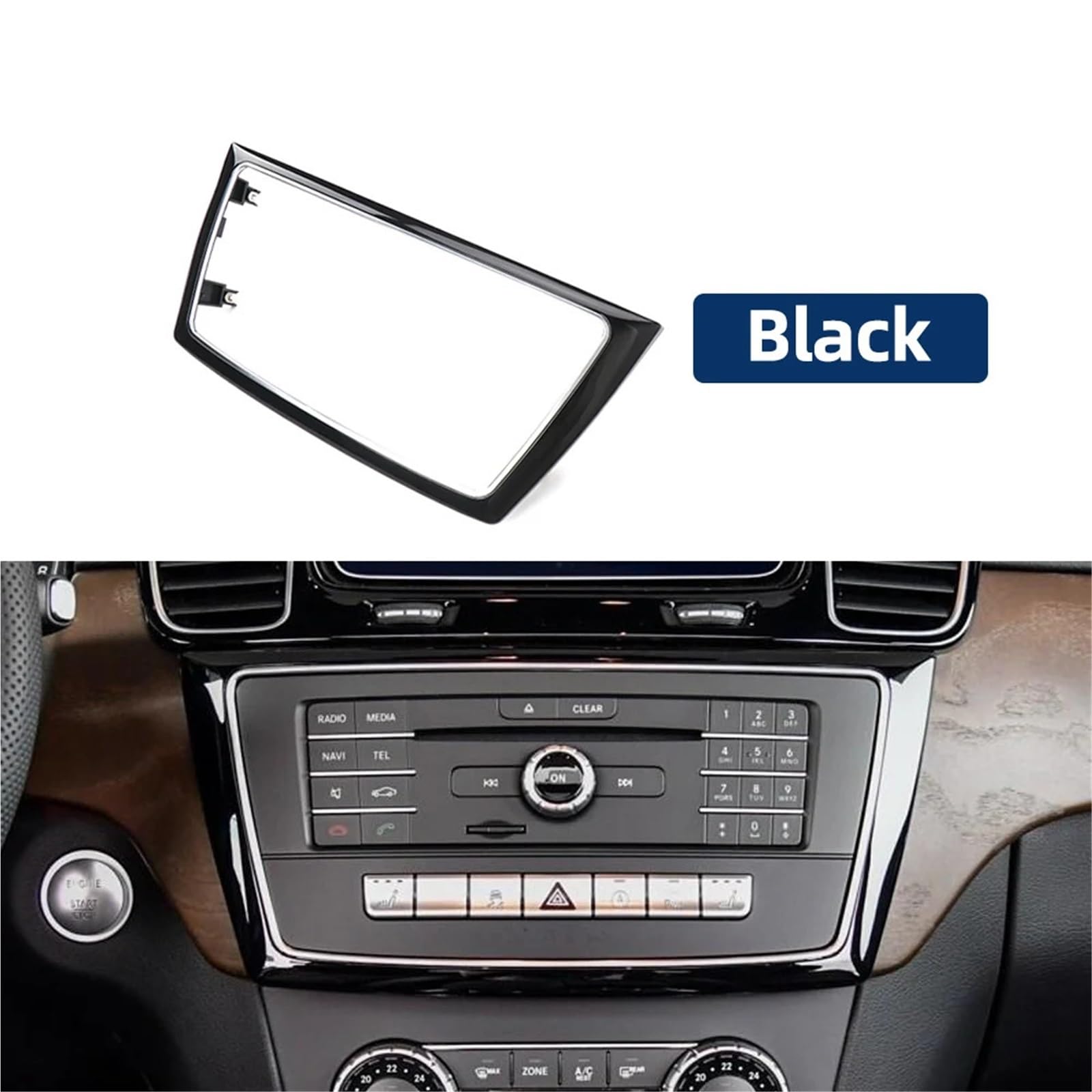 Konsola Środkowa Pasuje do Mercedesa W166 W292 Konsola środkowa Klimatyzacja Panel CD Osłona Ramka 1666802317